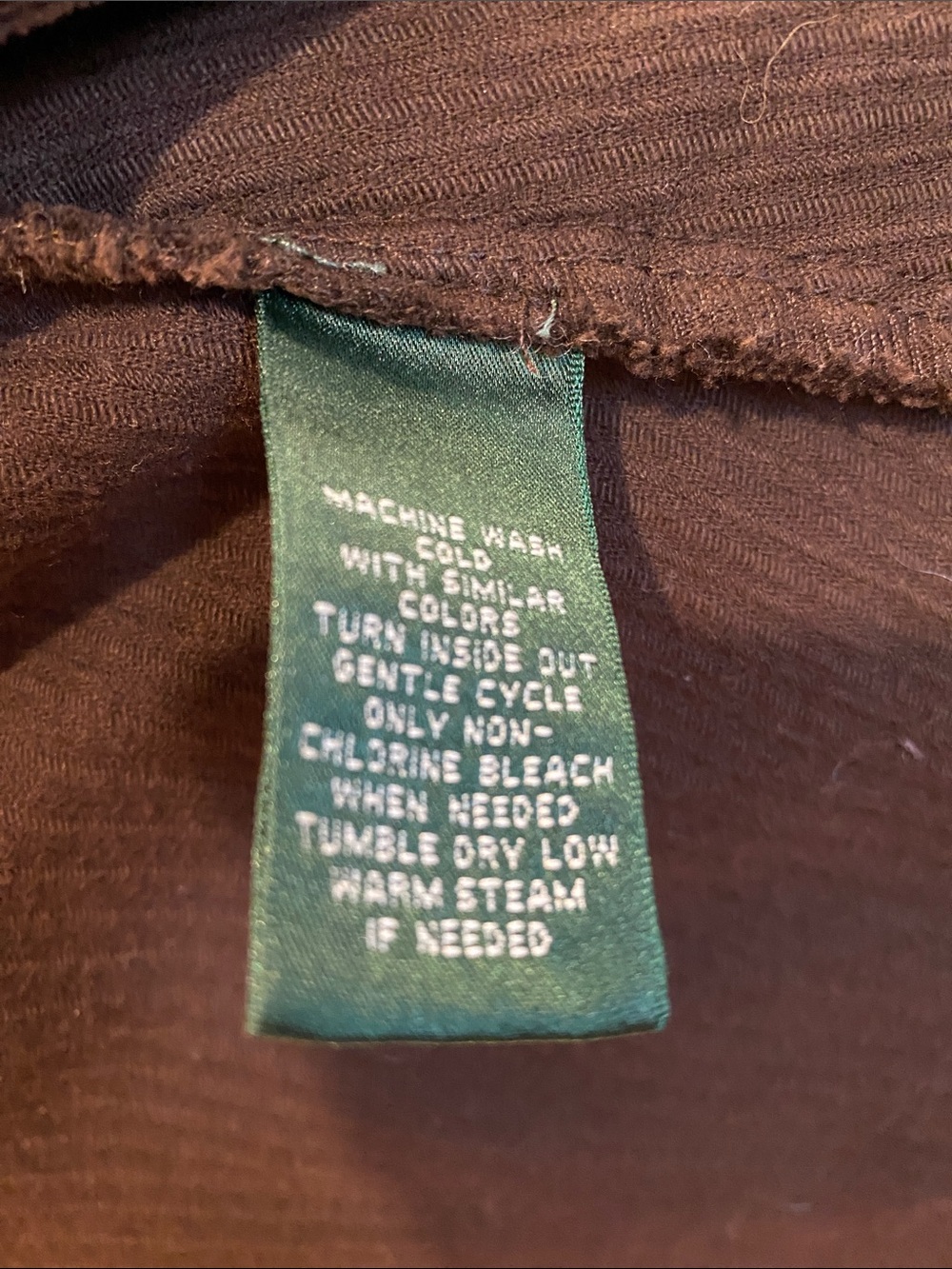 Vintage Ralph Lauren Brown Corduroy Double-Breasted Pea Coat - Picture 5 of 5